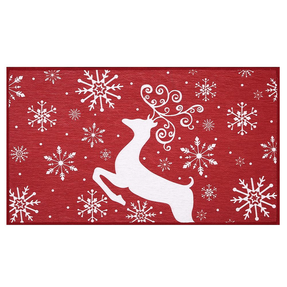 GarveeMore Fußmatte Weihnachts Fußmatte Haustürmatte,rutschfest Waschbar,Gummi Rückseite, für Schlafzimmer,Flur Wohnzimmer Boden,Küche Badezimmer,40x60cm50x80cm