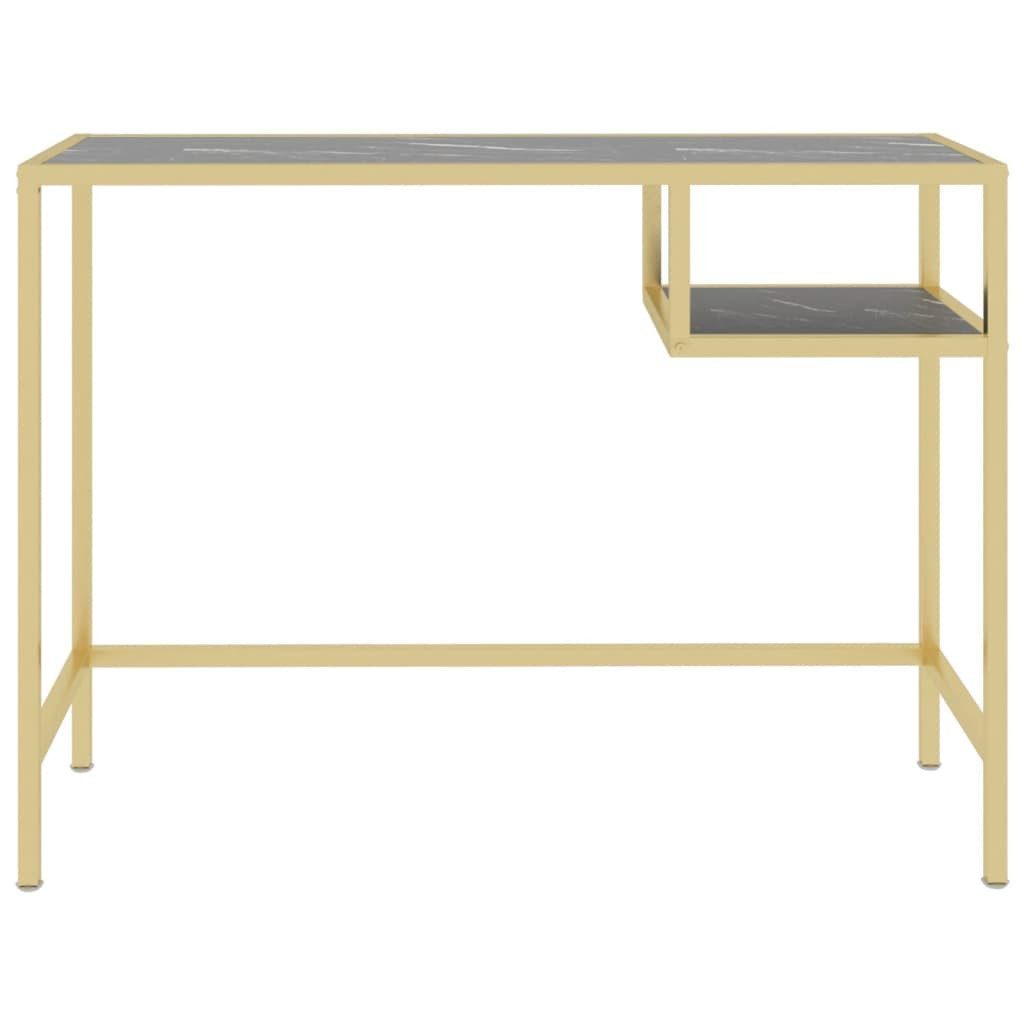 vidaXL Schreibtisch Computertisch Schwarz Marmor 100x36x74 günstig online kaufen
