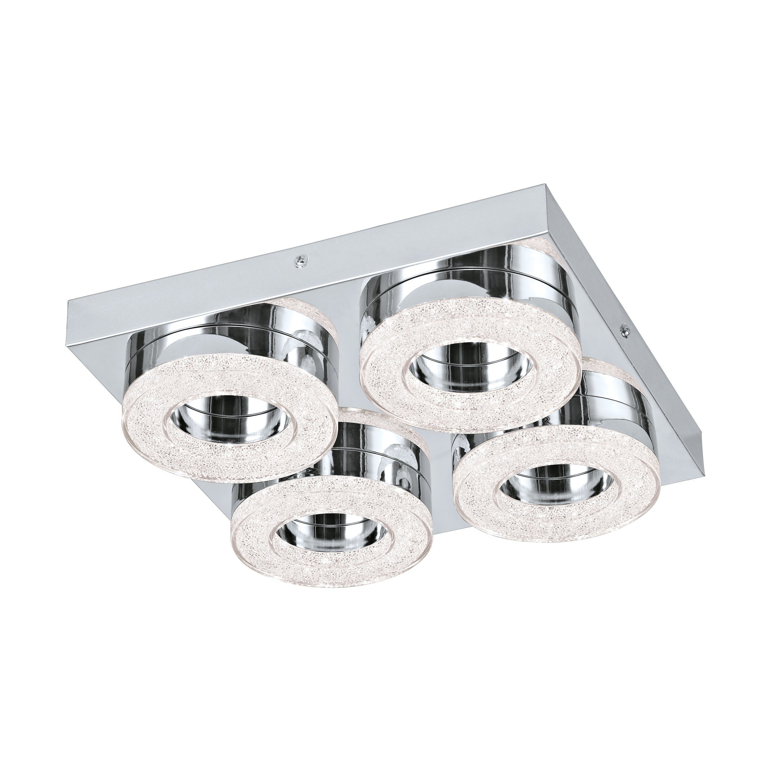 EGLO LED Deckenleuchte Fradelo, Leuchtmittel inklusive, Deckenlampe, modern, Wohnzimmerlampe, Schlafzimmerlampe, L x B 28 cm