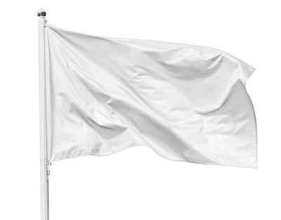 PHENO FLAGS Flagge Weiße Flagge 90 x 150 cm Fahne zum bemalen beschriften gestalten Frieden (Hissflagge für Fahnenmast), Inkl. 2 Messing Ösen