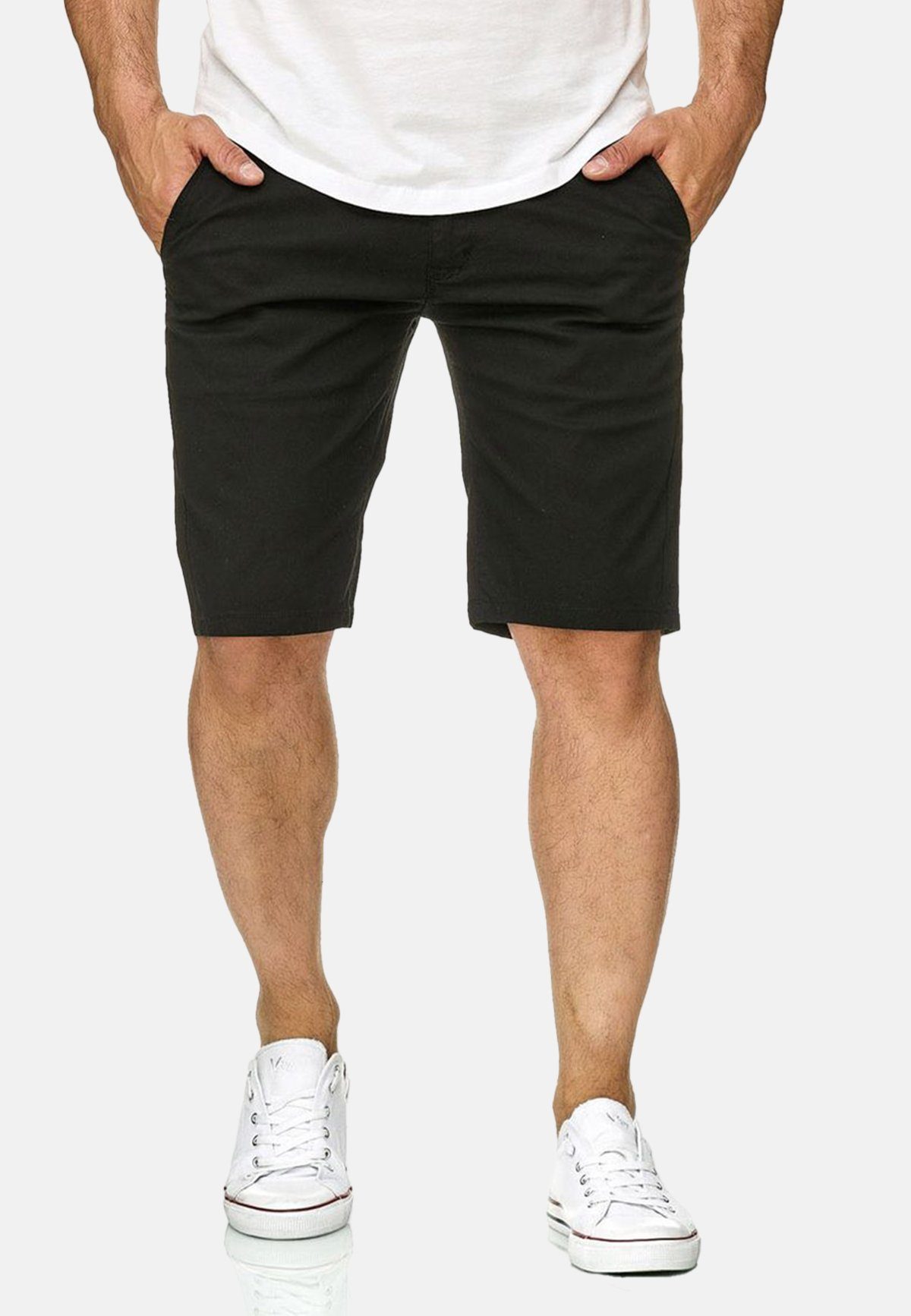 Roy Capri 2300 (1-tlg) Fredy Bermuda Shorts Egomaxx Kurze Hose in Schwarz Chinoshorts Chino Sommer &