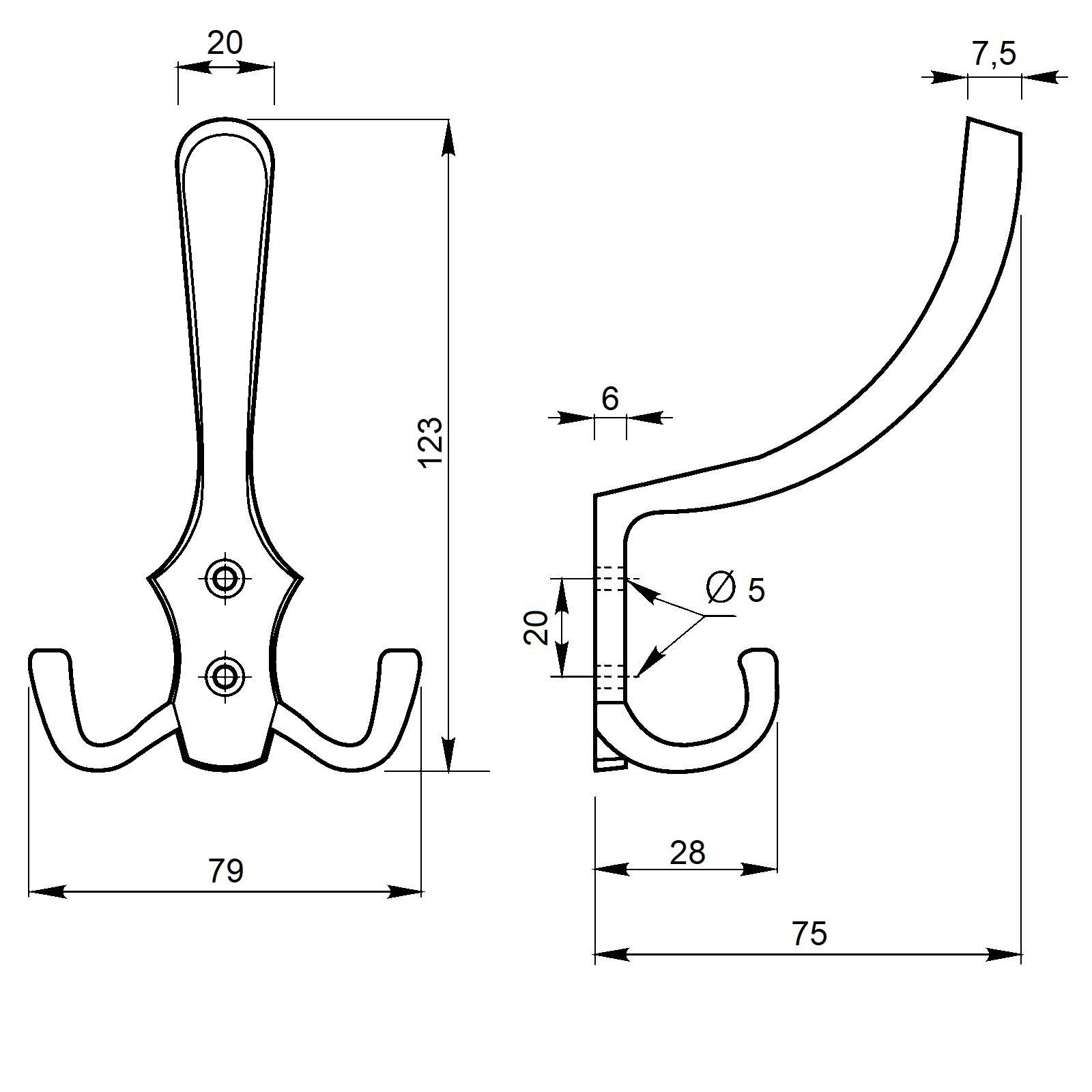 SO-TECH® Garderobenhaken LENA BA 20 mm günstig online kaufen