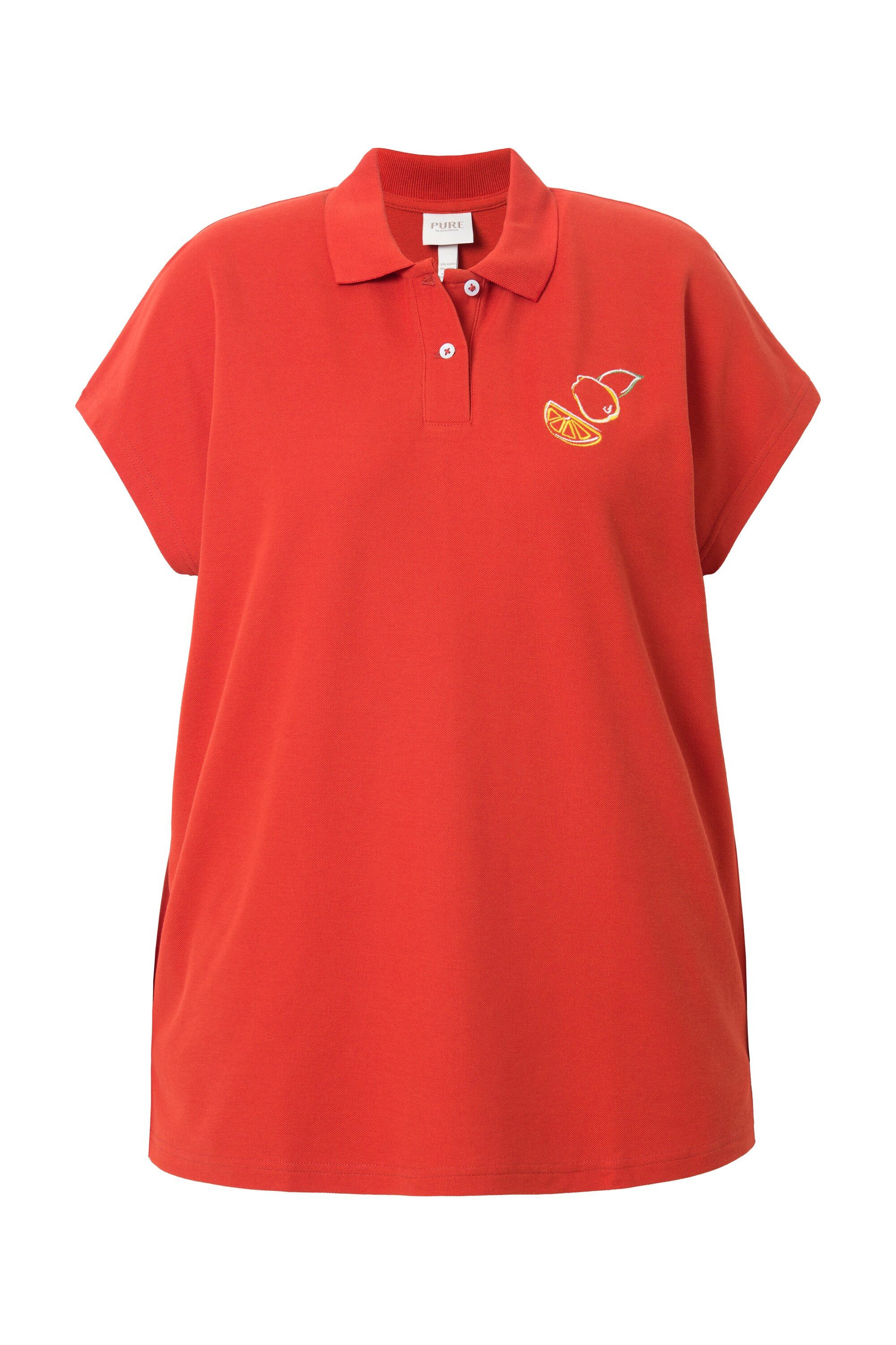 Poloshirt Poloshirt Stickerei Polokragen Halbarm