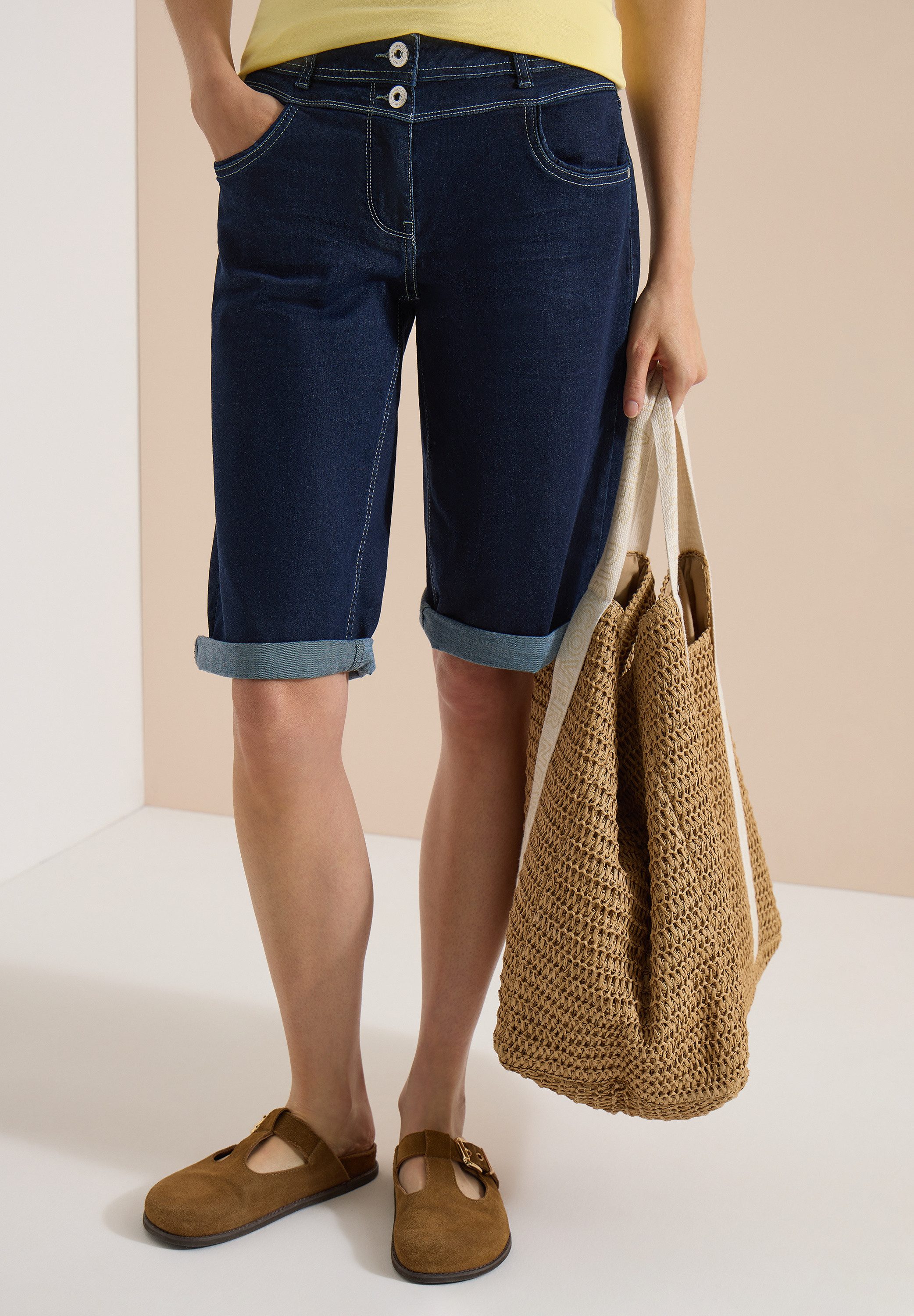 CECIL Bermudas Style Neele Jeansshorts im Rinsed-Look