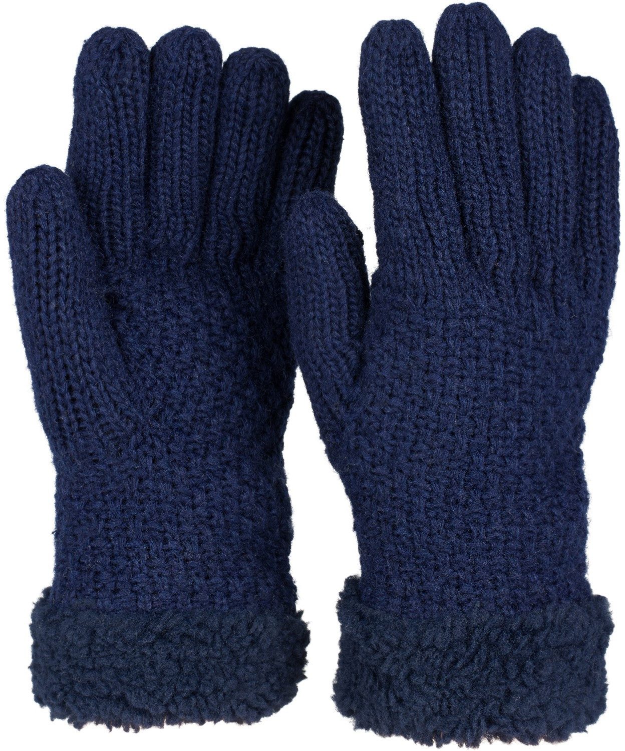 styleBREAKER Strickhandschuhe Strickhandschuhe mit Perlmuster und Fleece (1-St)