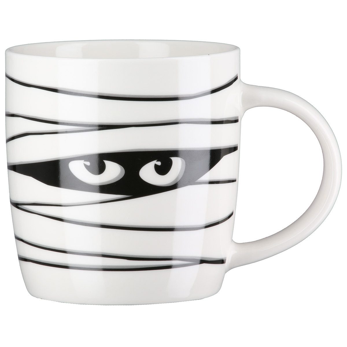MF Becher Halloween Tassen 6er Set Mumienblick aus Porzellan 380 ml, 1-tlg.
