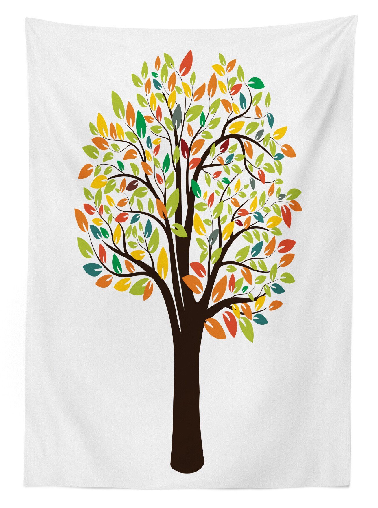 Abakuhaus Tischdecke Farbfest Waschbar Herbstliche Wald Außen Klare Für den Flora Farben, Blätter Bereich geeignet Baum