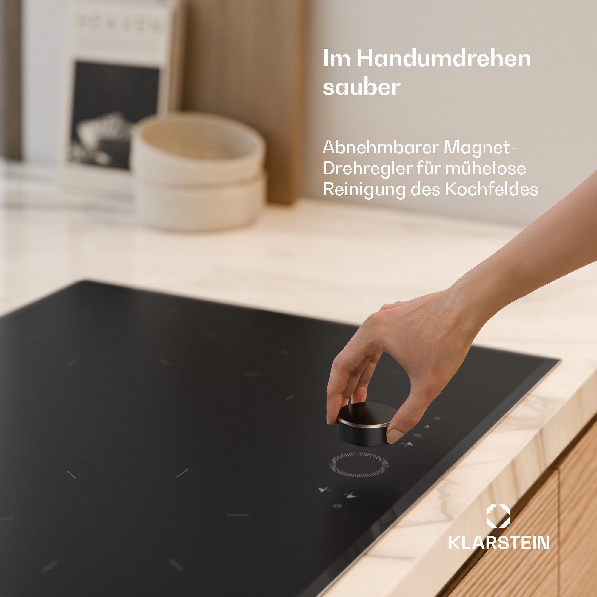 Klarstein Induktions-Kochfeld MagniChef 10047645, Induktionskochfeld 4 Kochzonen Modern & Innovativ 8200 W 60 cm – Bild 5 von 5