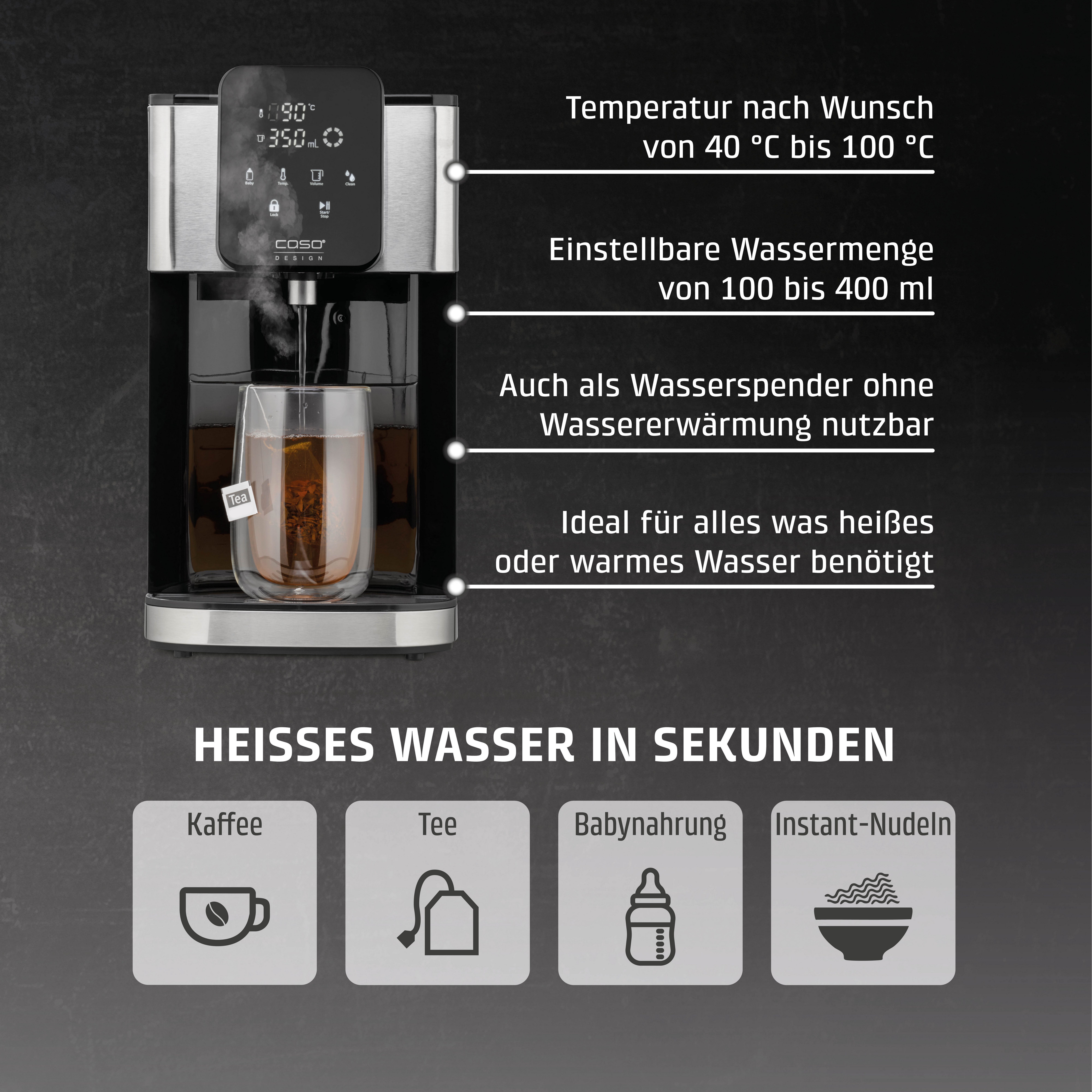 Caso Heißwasserspender 1884 HW 1660, 4 l, 2600 W