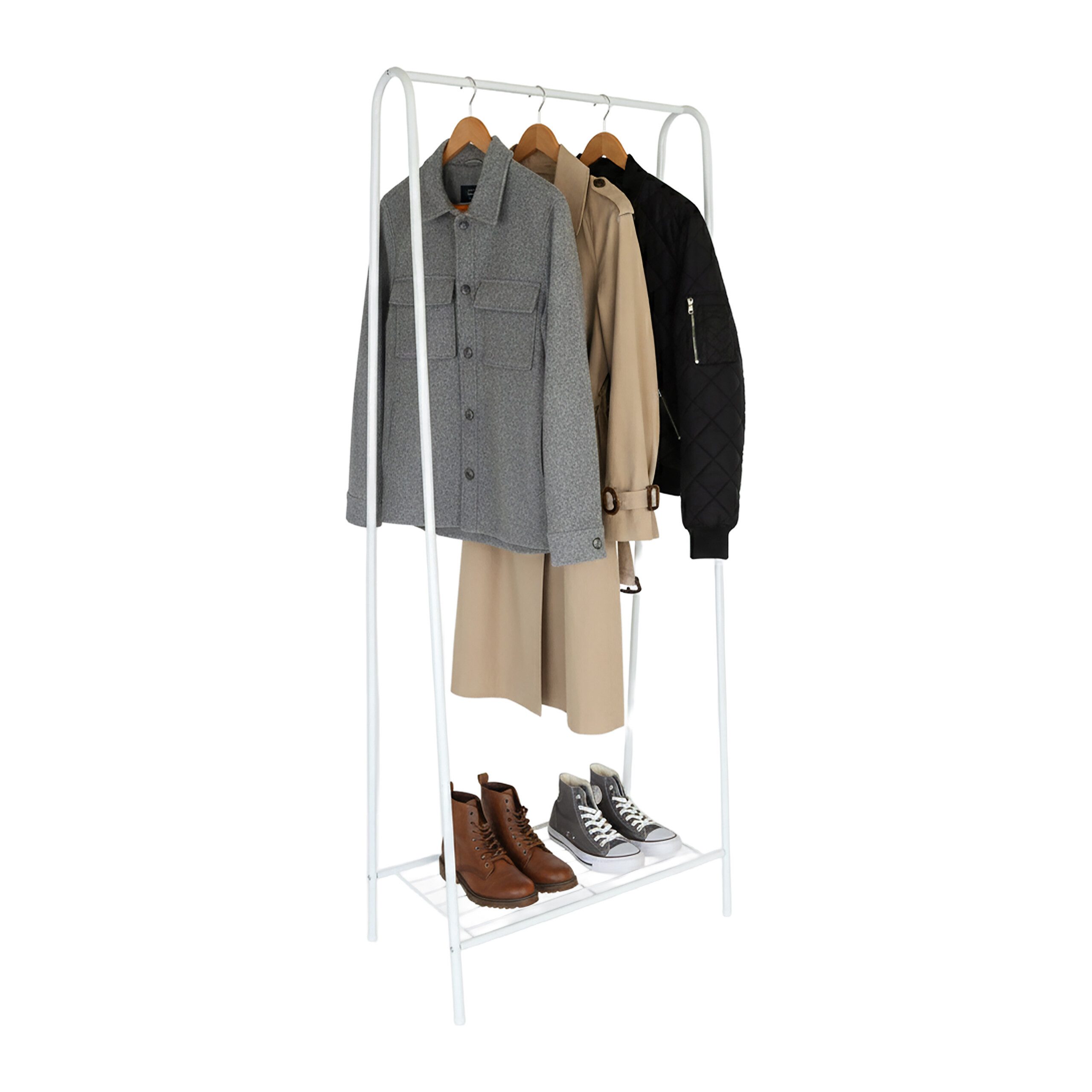 relaxdays Kleiderständer schmal mit 2 Ablage, günstig online kaufen