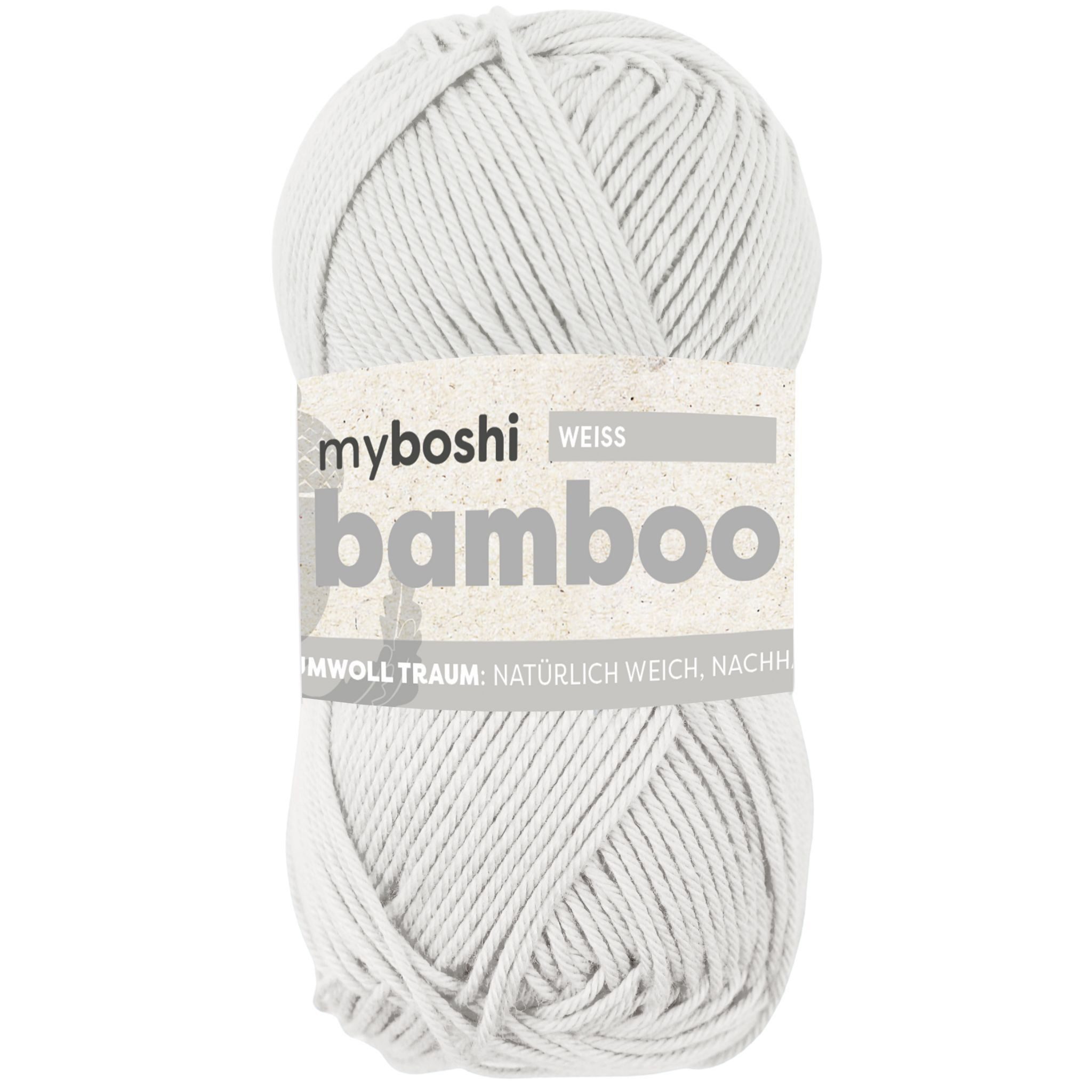 myboshi Bamboo, Bambus-Baumwollgarn Häkelwolle, 125 m (1-St), Uni
