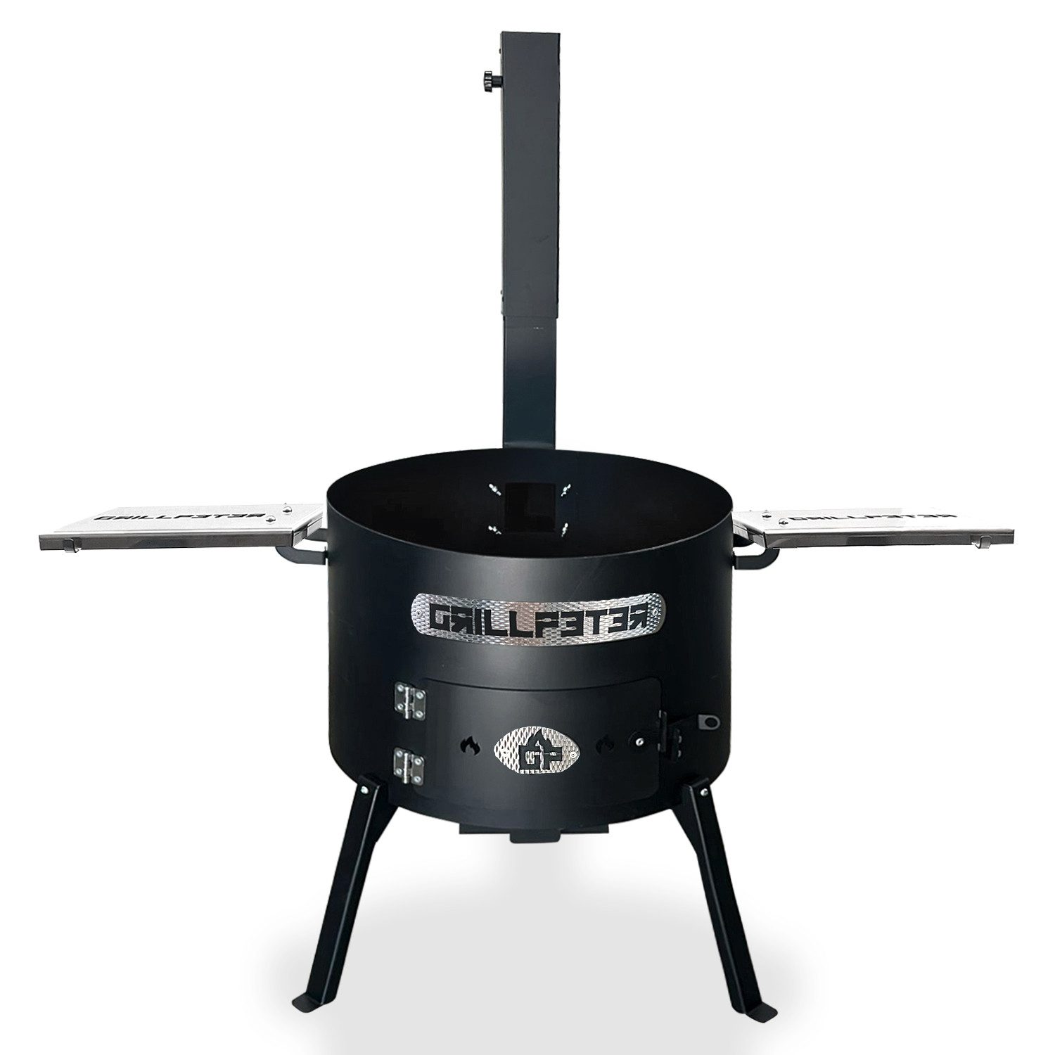 Grillpeter Holzkohlegrill Utschak Asamat Ø50 cm Ablageset und Kazan 22L