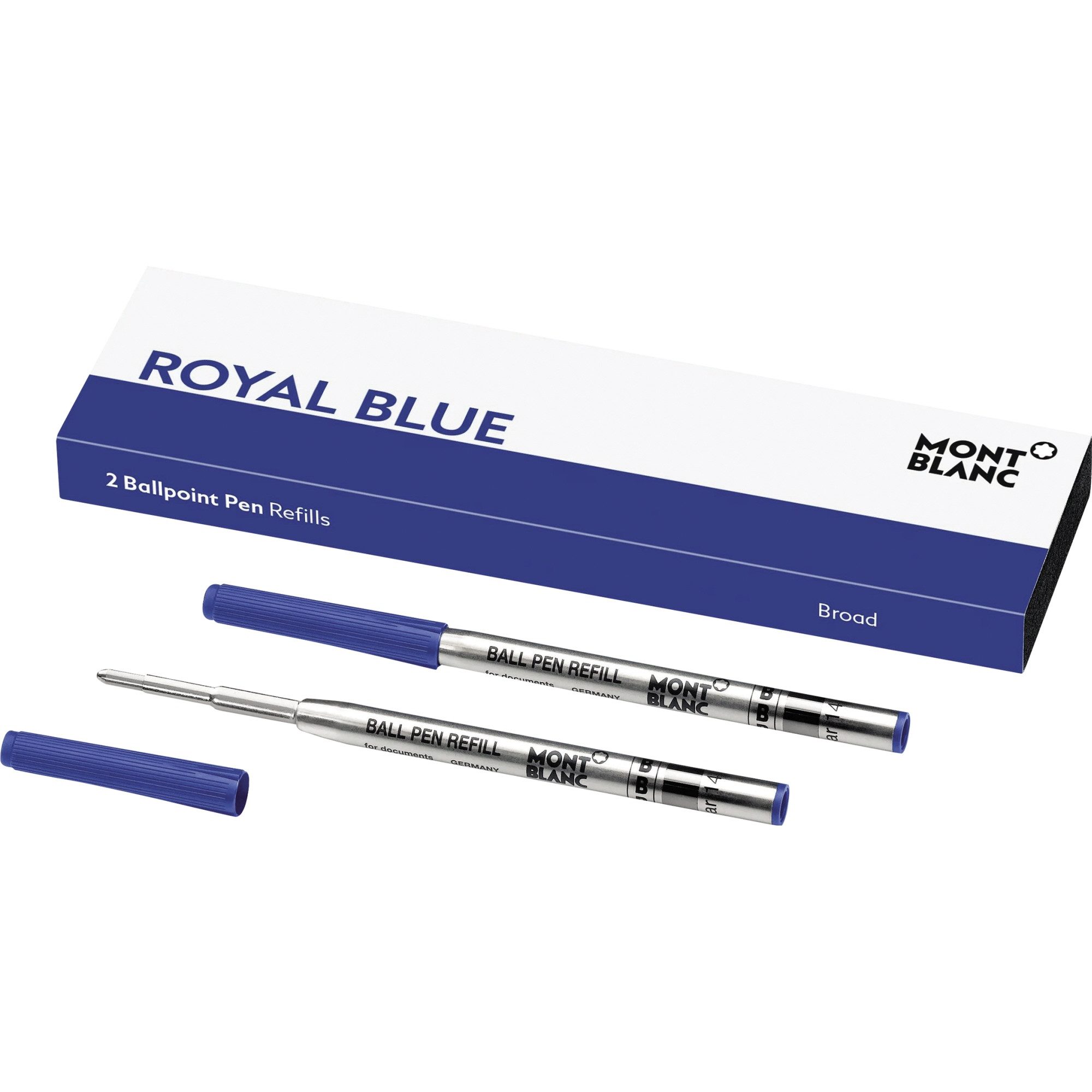 MONTBLANC Kugelschreiber Kugelschreibermine Royal Blue 128215 B blau 2 Stück