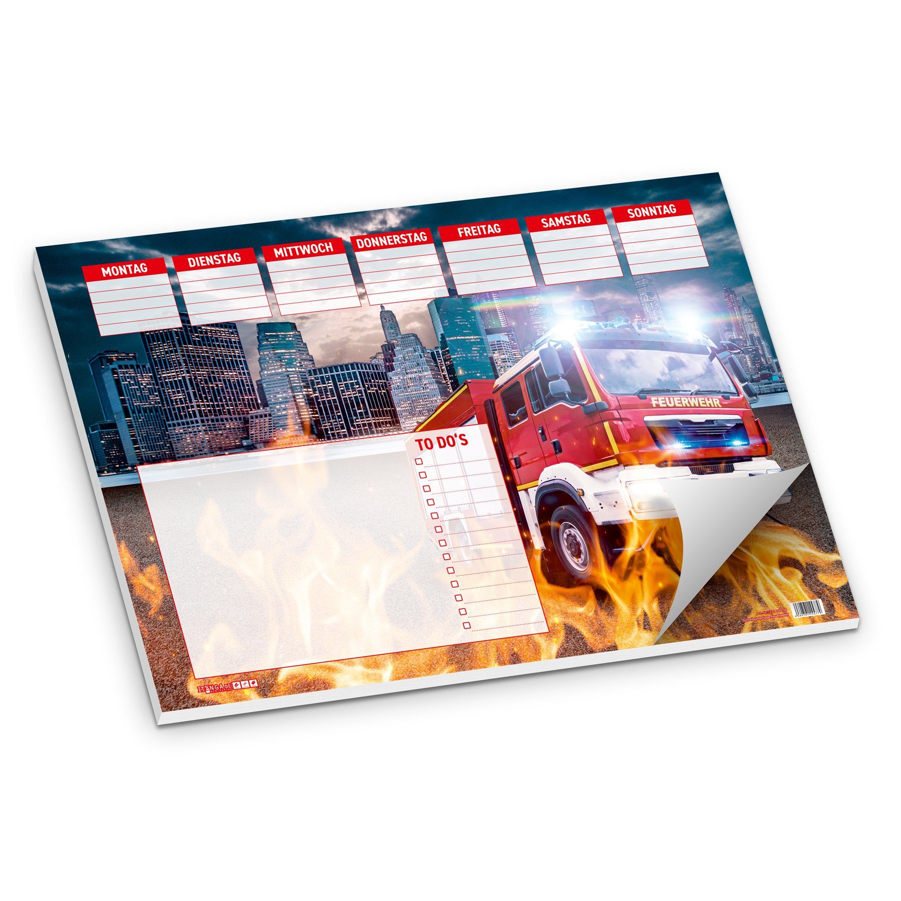 itenga Schreibtischunterlage itenga Schreibtischunterlage Feuerwehr DIN A3 50 B