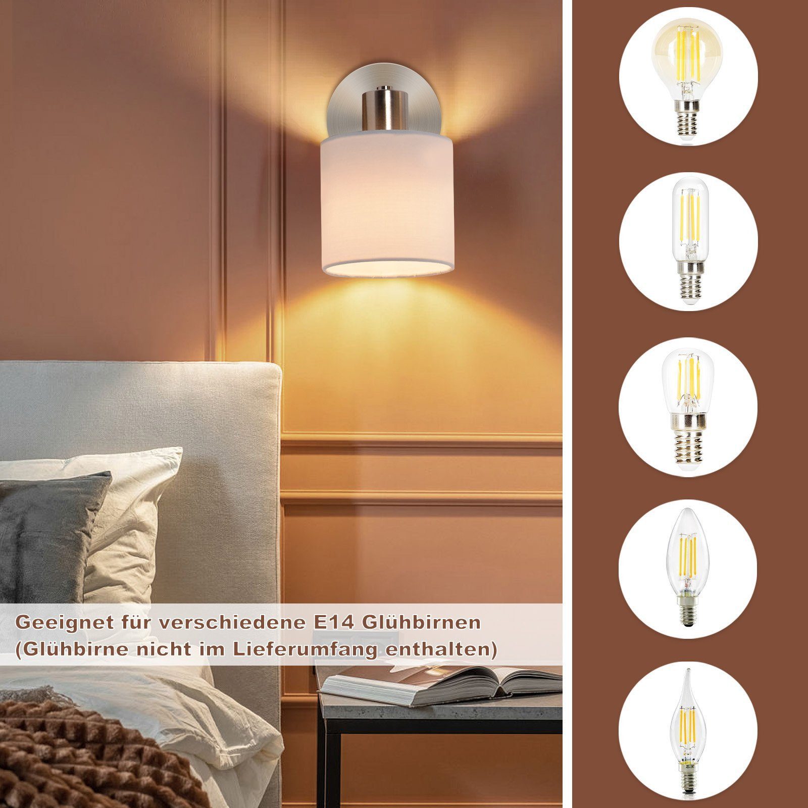 Nettlife Wandstrahler Innen Schwarz E14 Vintage günstig online kaufen