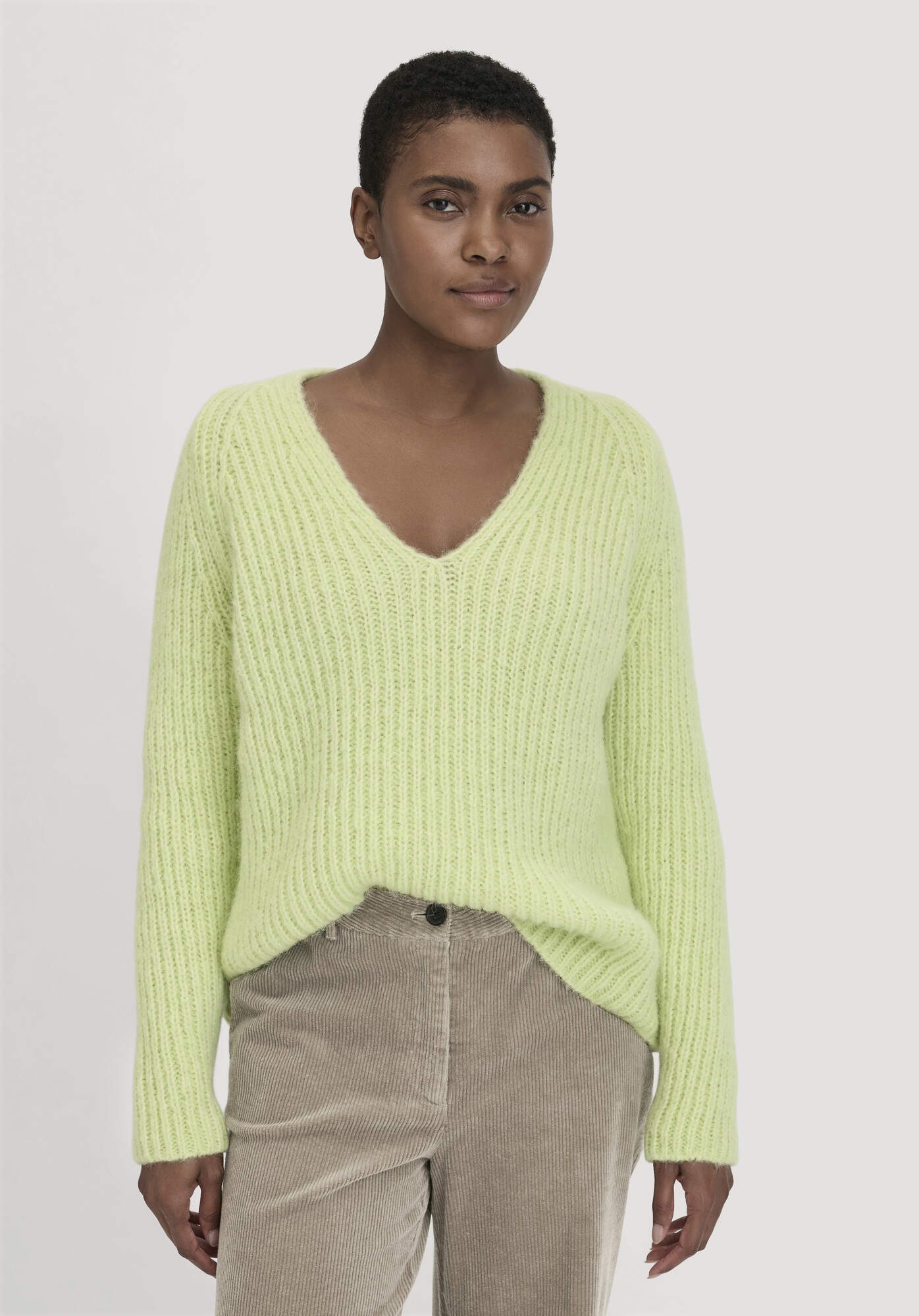 Hessnatur Strickpullover Relaxed aus Alpaka mit Bio-Baumwolle (1-tlg)