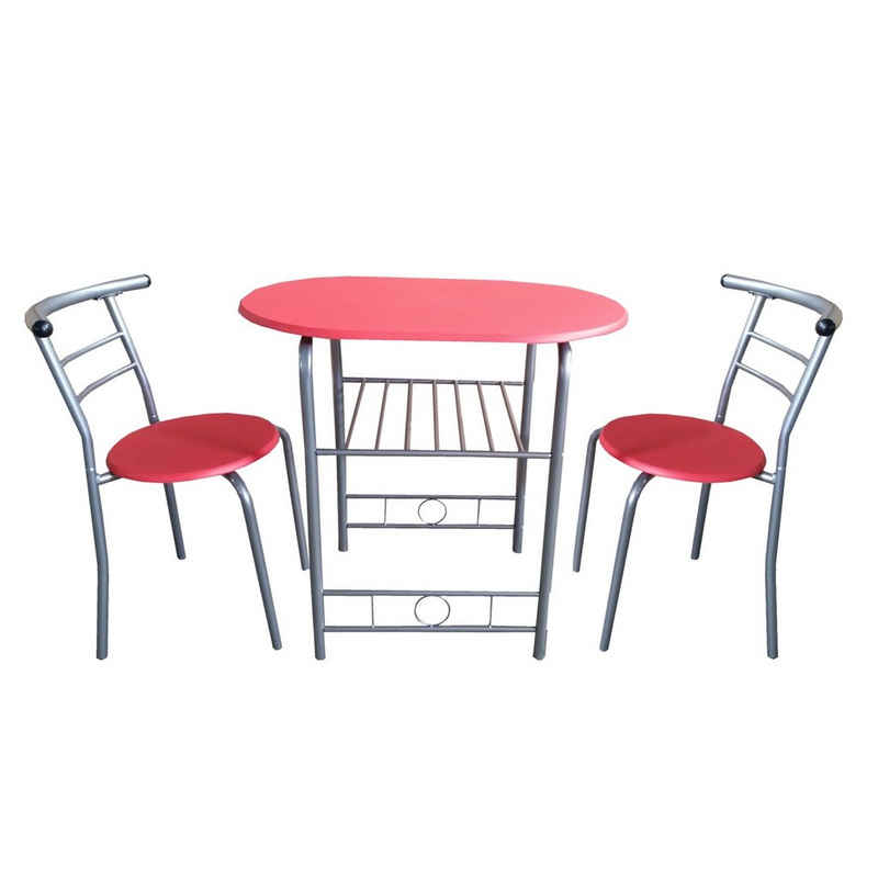 HTI-Line Küchentisch Tischgruppe Merit (Set, 3-St., 1 Tisch, 2 Stühle), Essgruppe 1 Tisch 2 Stühle