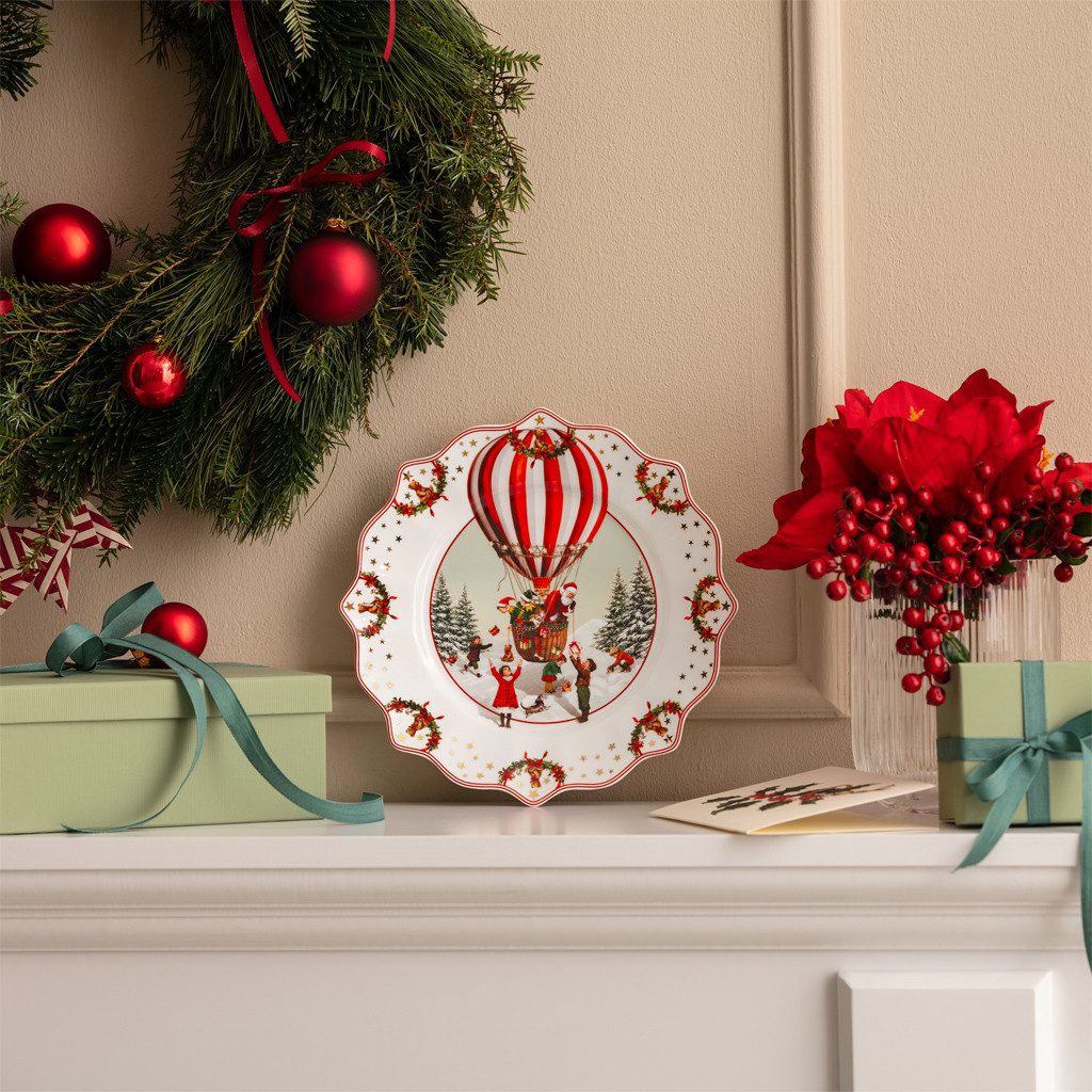 Villeroy & Boch Frühstücksteller Annual Christmas Edition Jahresteller 2026, (1 St), Premium Porcelain, 1 Stck