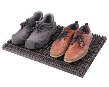 Fußmatte Schuhabtreter Fußabtreter Bürstenmatte Abstreicher Fußmatte 60 x 40 cm, ONDIS24, rechteckig, Höhe: 60 mm