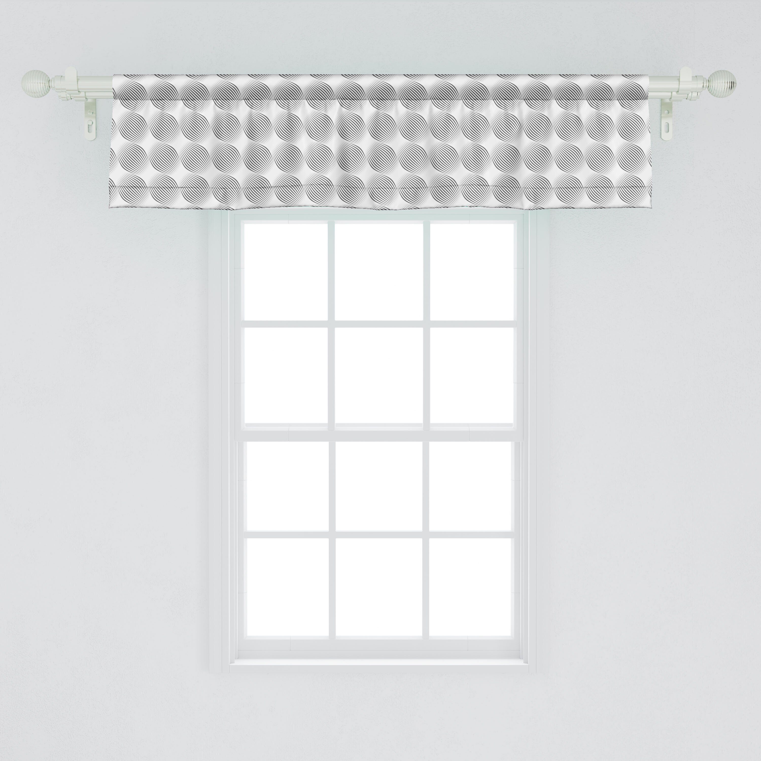Schlafzimmer Diagonal Küche Microfaser, Dekor Volant für Scheibengardine Abakuhaus, Stangentasche, Shapes Abstrakt Pralle Vorhang mit