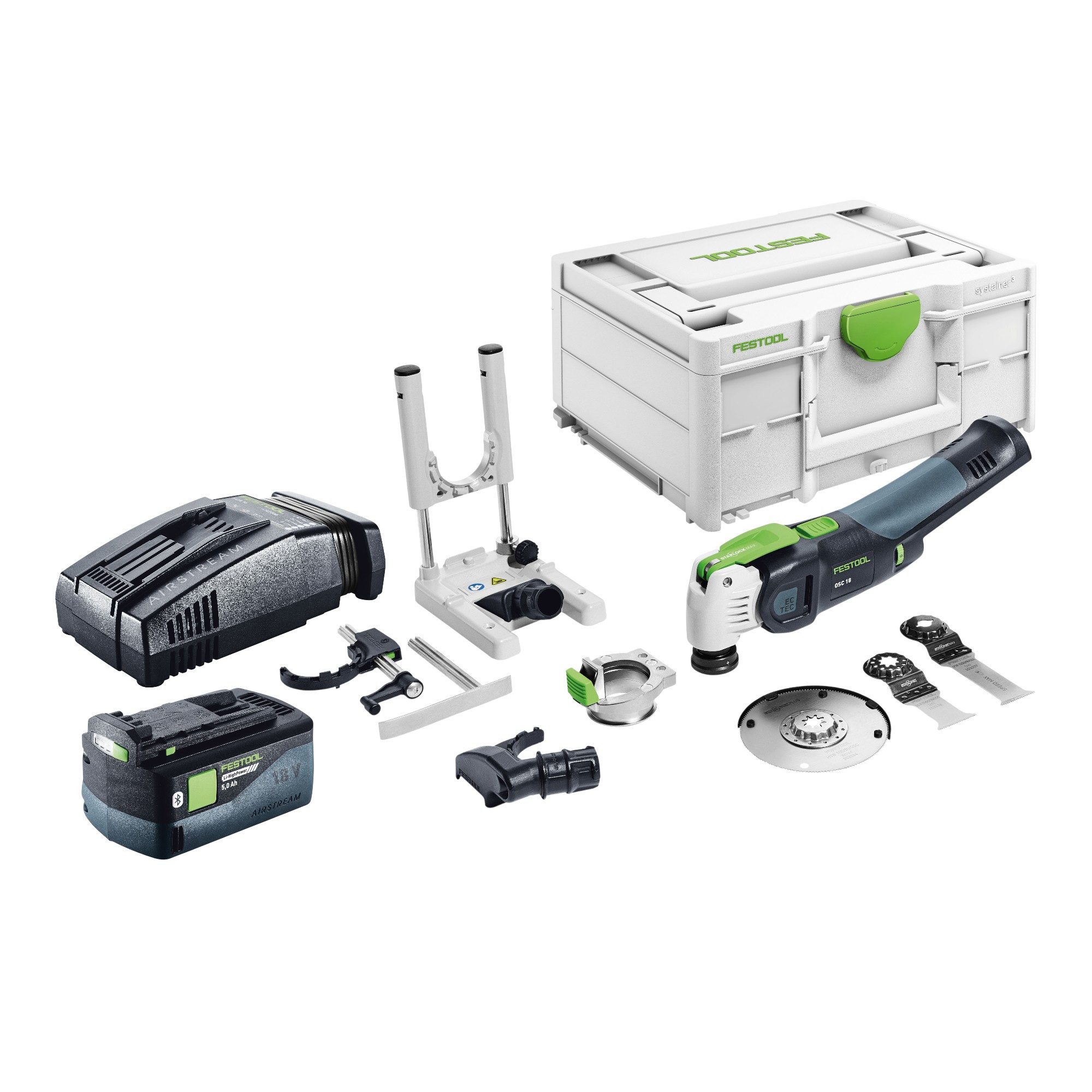 FESTOOL Akku-Multifunktionswerkzeug OSC 18 E-Basic-Set Akku Oszillierer 18 V Starlock Max Brushless
