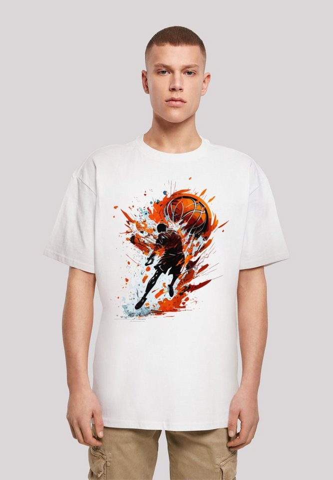 F4NT4STIC T-Shirt Basketball Splash Sport OVERSIZE TEE Print, Weite  Passform und überschnittene Schultern