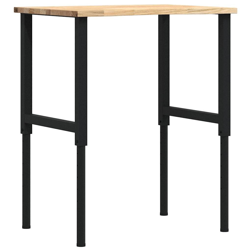 vidaXL Werkbank Werkbank 80x60x(71,5-98) cm Massivholz Eiche, (1-tlg)