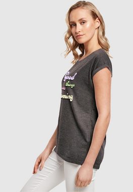 Merchcode T-Shirt Merchcode Damen Ladies Good Things Extended Shoulder Tee (1-tlg)