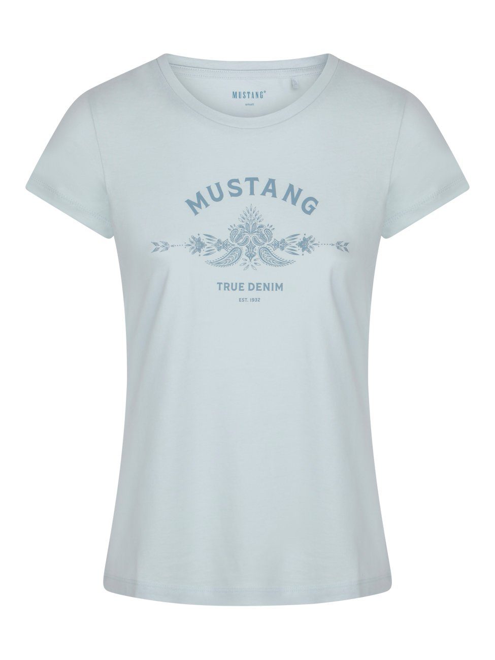 MUSTANG T-Shirt Damen Logo Printshirt Alexia C Logo Slim Fit (4-tlg) Basic günstig online kaufen
