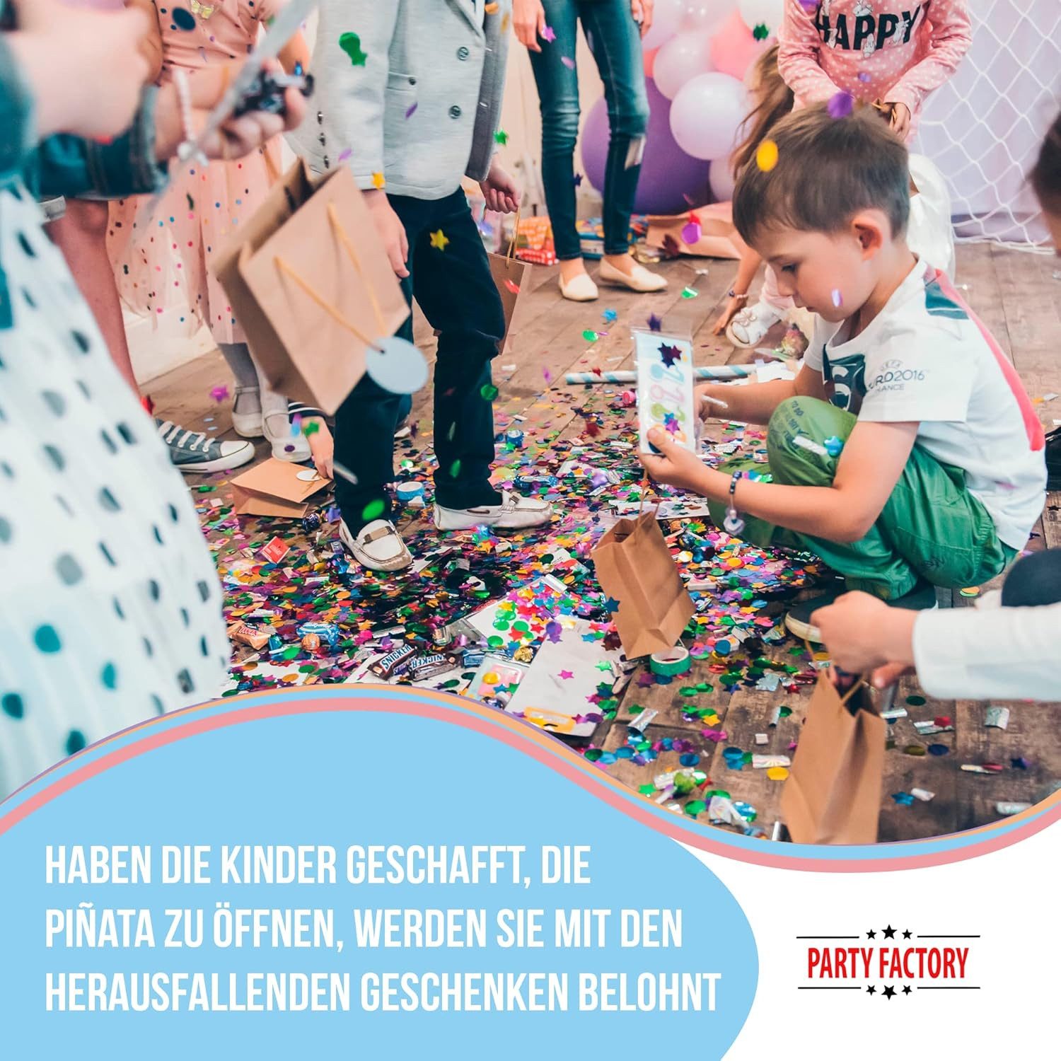 Party Factory Pinata Pinata Schultüte für die Eischulung Erstklässler 36x48cm, stabil