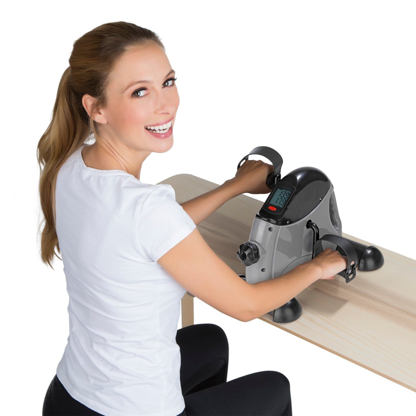 VITALmaxx Heimtrainer Minitrainer - Beintrainer - Wadentrainer, Mini-Trainer 2in1 grau/schwarz