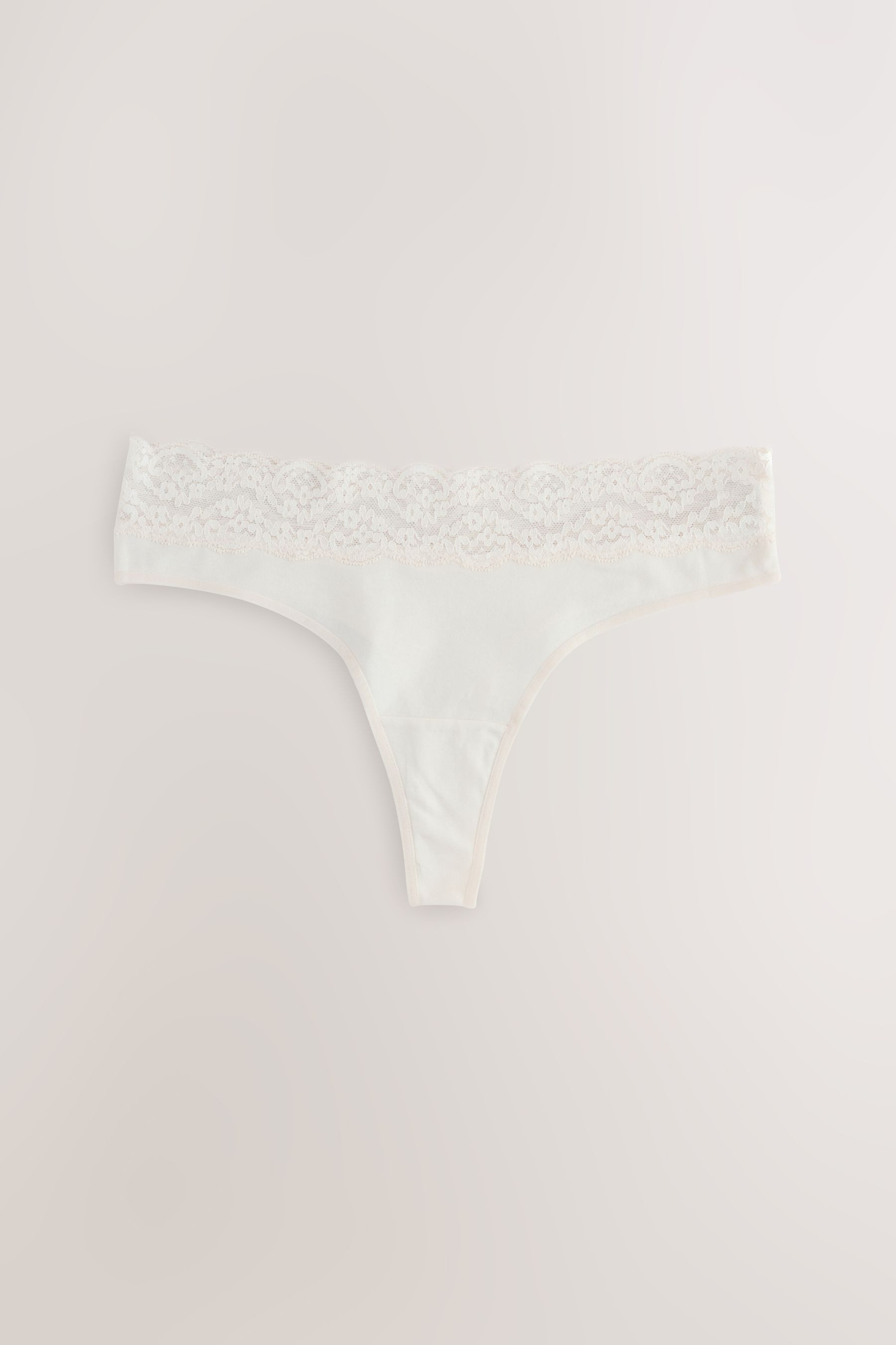 Next Tanga 7er-Pack Baumwollslips mit Spitze, Tanga (7-St)