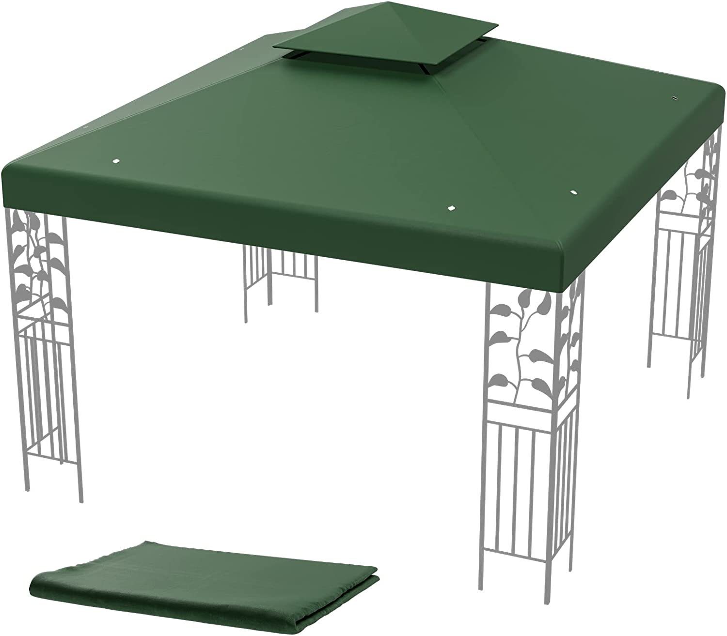 COSTWAY Pavillon-Ersatzdach 3x3m Ersatzdach, mit Klettverschlüssen günstig online kaufen