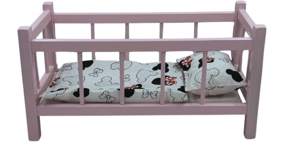 GOLDKIDS Puppenmöbel - Puppenbett Holz - Baby (Puppen Bett mit, Bettwäsches günstig online kaufen