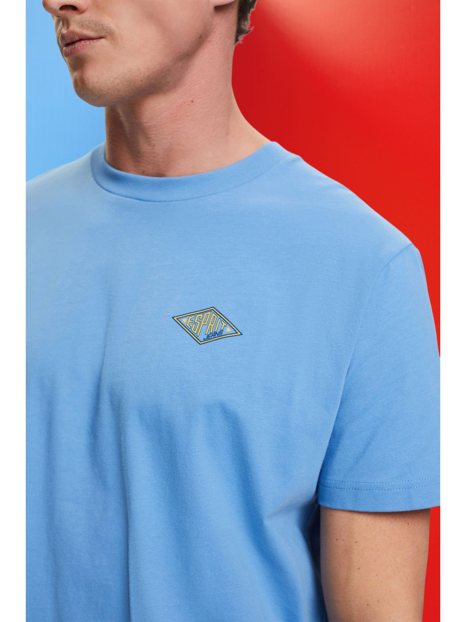 LAVENDER Langarmshirt BLUE LIGHT Esprit (1-tlg) Logo-T-Shirt