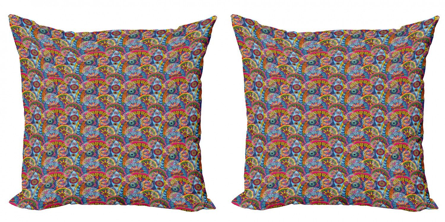 Kissenbezüge Modern Accent Doppelseitiger Digitaldruck, Abakuhaus (2 Stück), Mandala abstrakte Motive