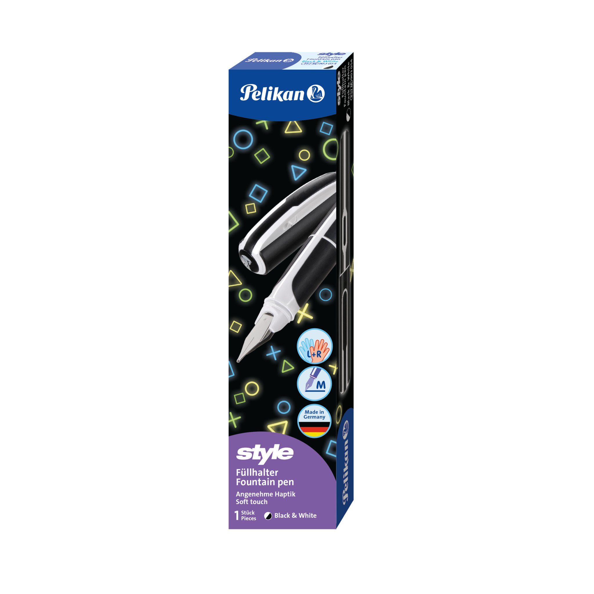 Pelikan Füllfederhalter Pelikan Füllhalter Style black white M-Feder
