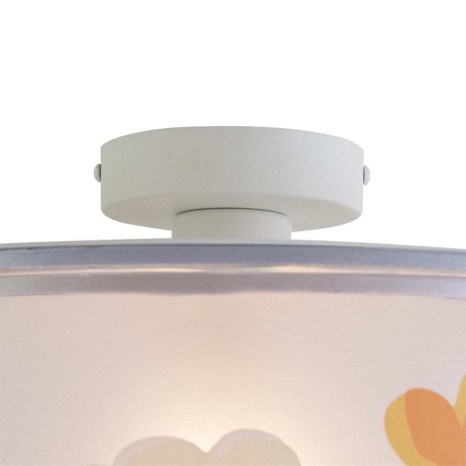 Qazqa Deckenleuchte Harrie, ohne Leuchtmittel, Warmweiß, QAZQA Deckenleuchte, e27, Weiß, Stahl, Für Kinder