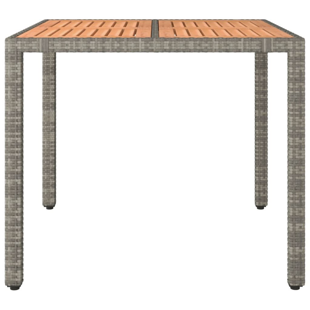 vidaXL Gartentisch Gartentisch mit Holzplatte Grau günstig online kaufen