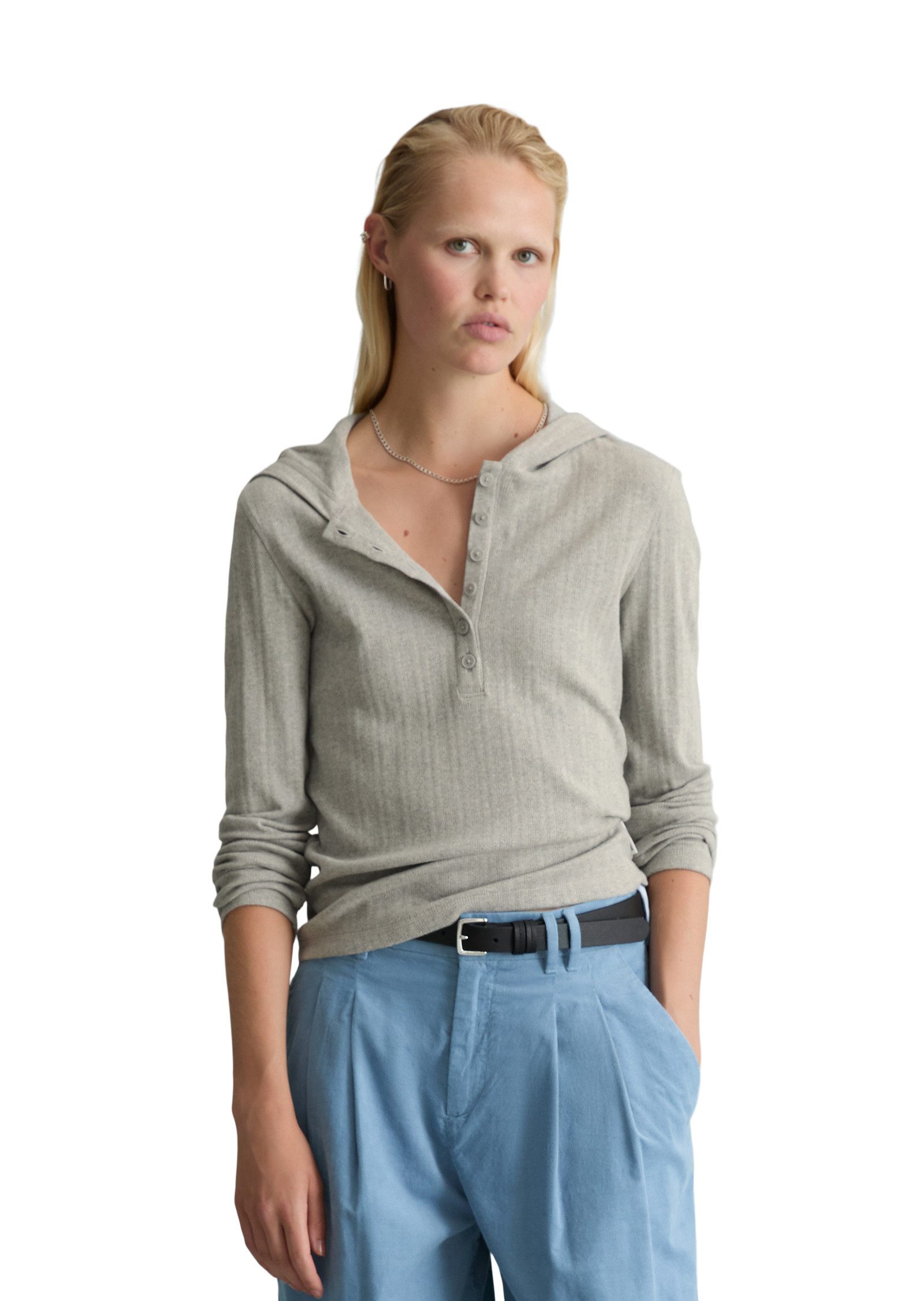 Marc O'Polo DENIM Langarmshirt aus reiner Bio-Baumwolle