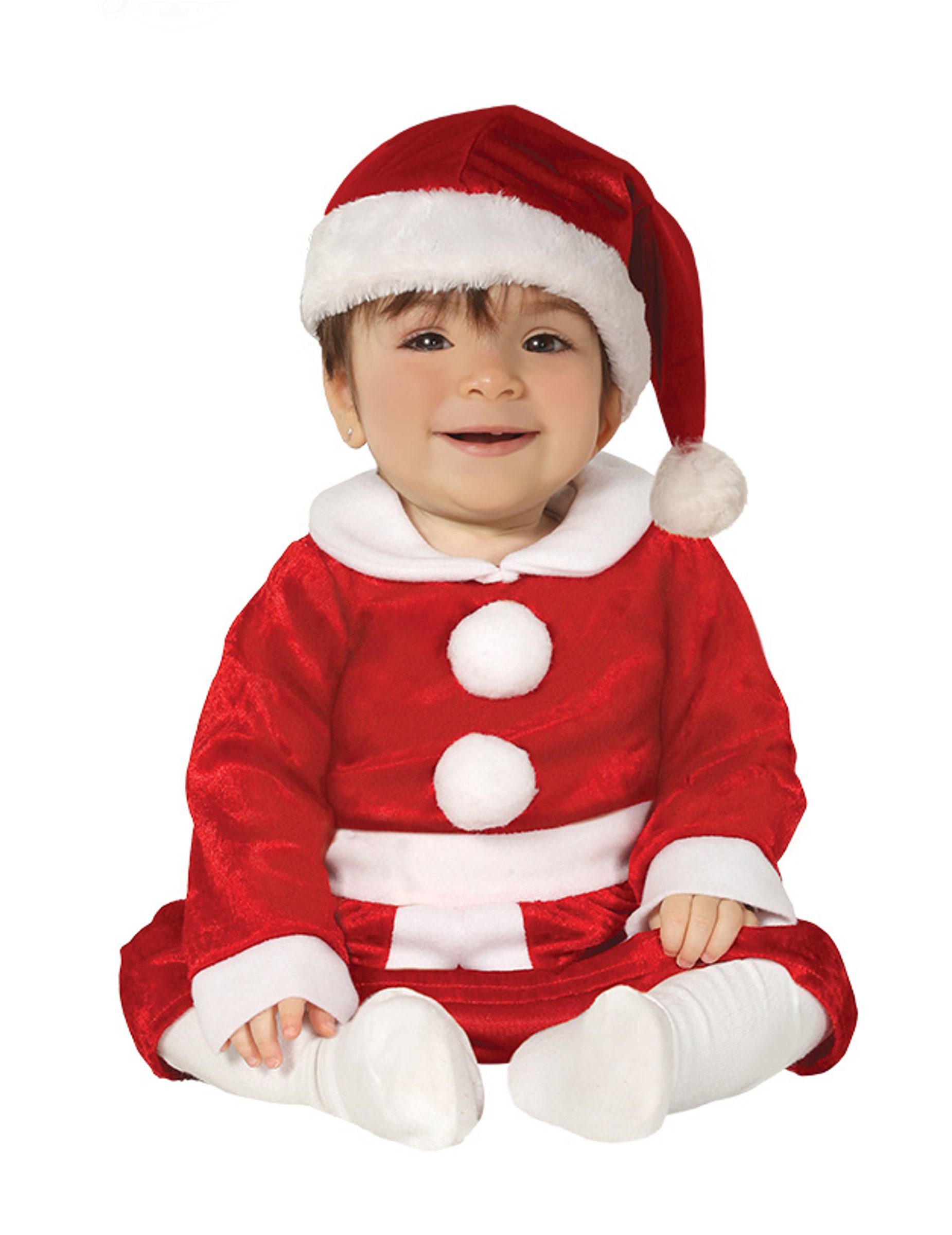 GUIRMA Kostüm Weihnachtskostüm für Babys Weihnachtsmann-Baby-Kostüm rot-weiss