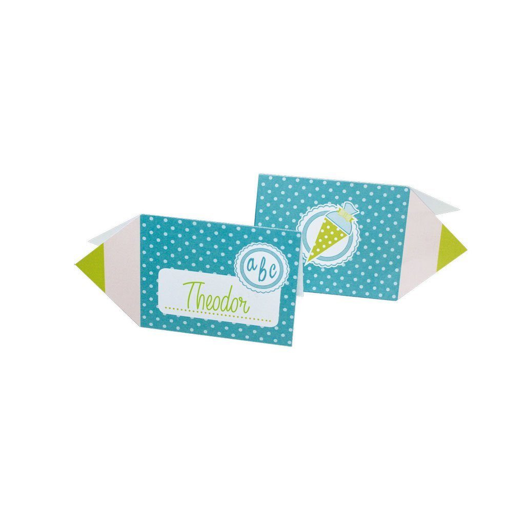 Roth Schultüte Roth Tischkarten "Hurra 1. Klasse" Stift Junge, Verschluss