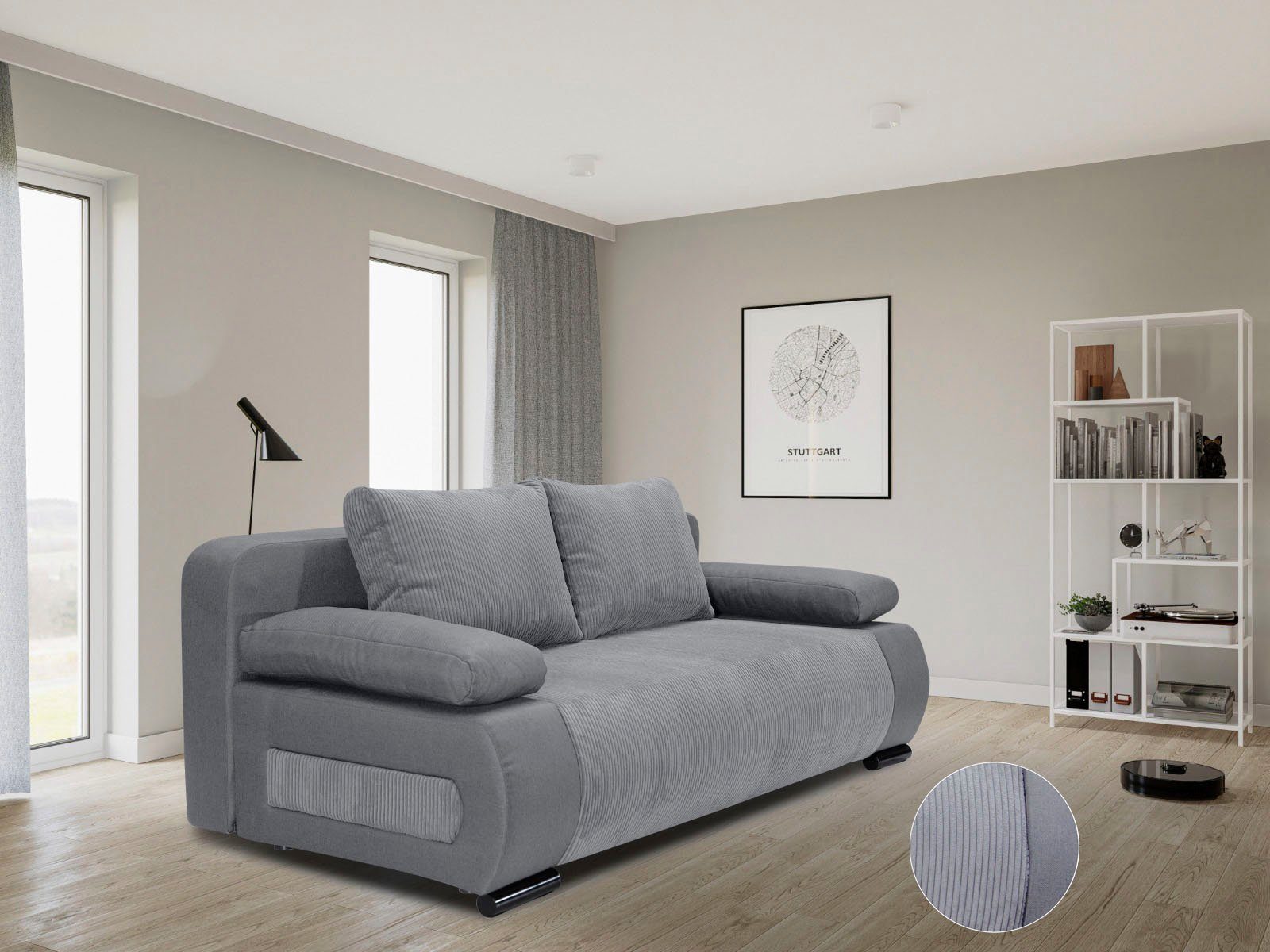 COLLECTION AB Schlafsofa Moritz B: 200 cm, Liegefl. 142x200 cm, Gästebettfunktion, frei stellbar, Wohnkomfort