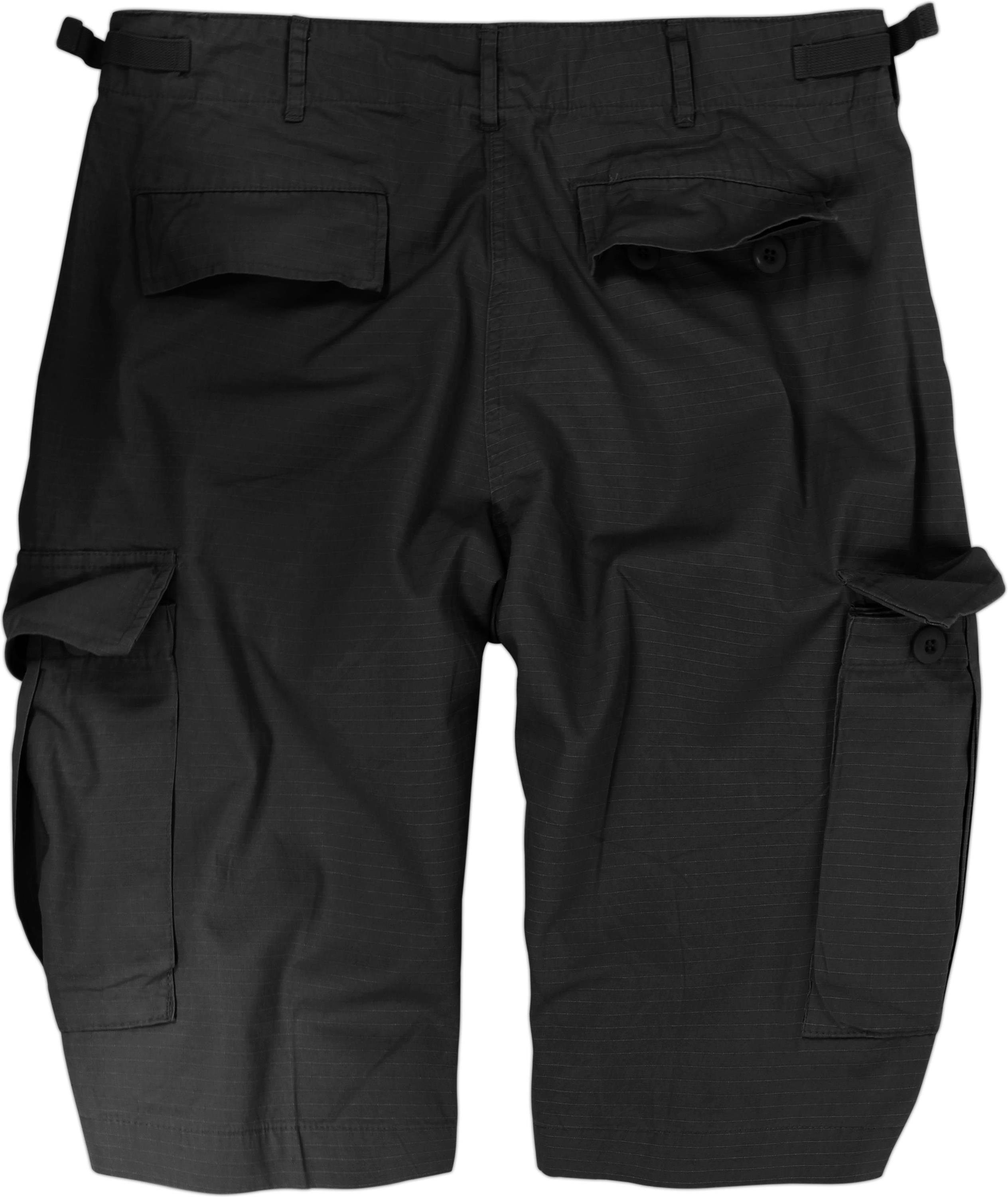 6 Cargoshorts Schwarz normani mit US kurze Taschen Azizia Shorts Bermuda Sommershorts Herren Bermudas Ripstop