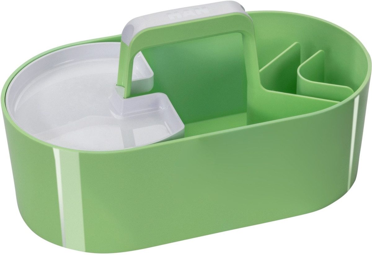 HAN Tischaufsatz Mobile Organisationsbox 4 Fächer BxTxH 33x18x17,5cm Lime Green