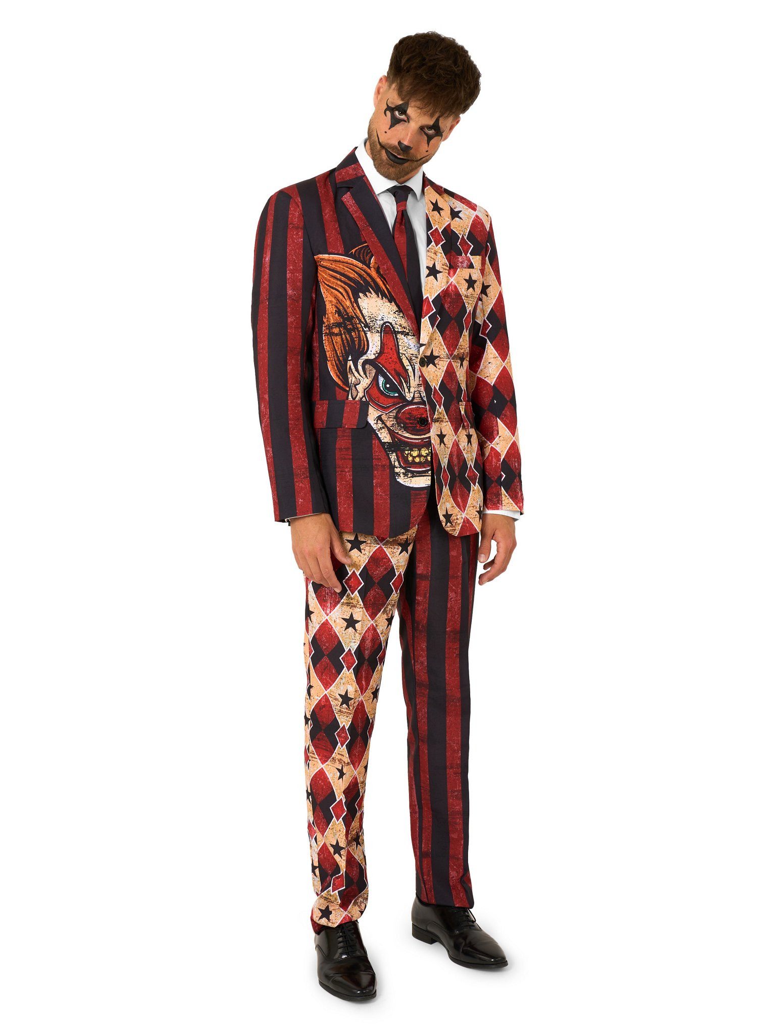 Partyanzug Scary Clown Anzug Karneval Faschingskostüm Herren