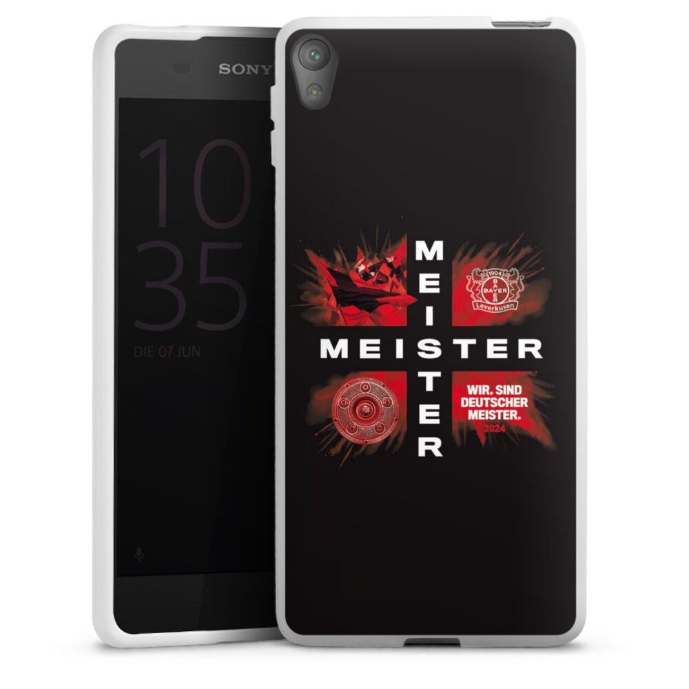 DeinDesign Handyhülle Bayer 04 Leverkusen Meister Offizielles Lizenzprodukt, Sony Xperia E5 Silikon Hülle Bumper Case Handy Schutzhülle