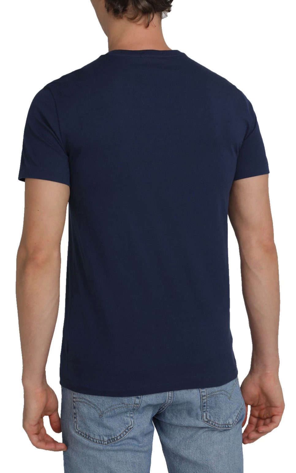 Polo Ralph Lauren T-Shirt Herren Pink Pony Shirt Custom Slim Fit Tee Together in Pink