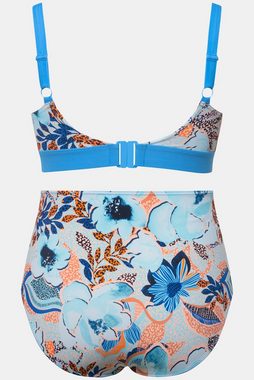 Ulla Popken Soft-BH Bikini floraler Druck ohne Softcups High Waist