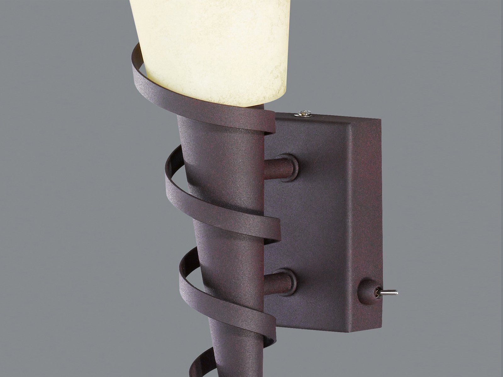 Landhaus-stil meineWunschleuchte LED Schalter, innen, LED Warmweiß, mit Höhe 44cm wechselbar, Wandleuchte, Wandfackel groß-e im